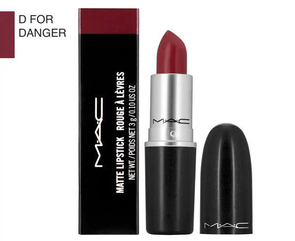 M·A·C D For Danger Matte Rouge Fire Brick Red Lipstick Full Size Lips Makeup 2nd
