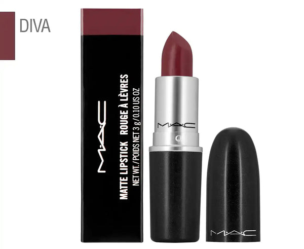 M·A·C DIVA Intense Red Burgundy Brown Matte Lipstick 2nd