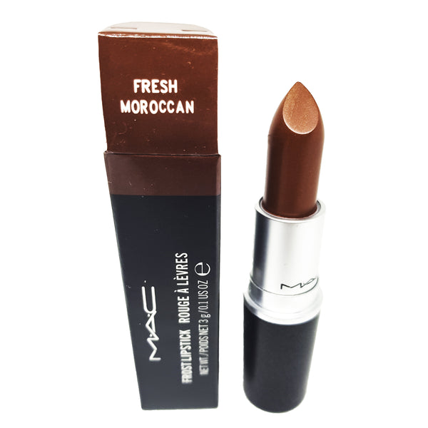 M·A·C FRESH MOROCCAN Dark Brown Lipstick Frost Lip Make Up Full Size Cosmetics