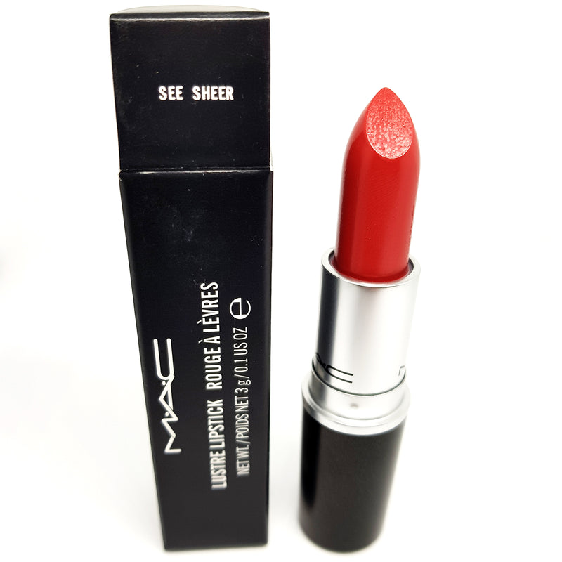 M·A·C SEE SHEER Lipstick Warm Coral Pink Natural Lustre