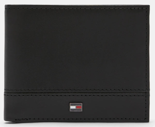 Tommy Hilfiger Essential Mini Bifold Leather Wallet - Black