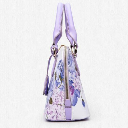 Purple and White Handbag