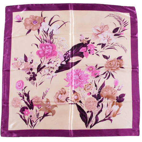 Floral Soft Silk Multi-Coloured Scarf - 1000 Things Australia