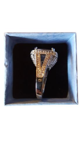 Emerald Cut White Gold Filled Ring - 1000 Things Australia