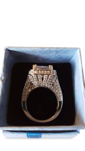 Emerald Cut White Gold Filled Ring - 1000 Things Australia