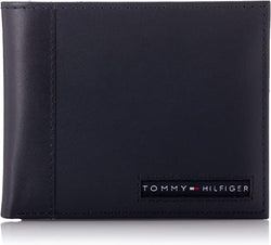 Tommy Hilfiger Men's Wallet Cambridge Passcase Billfold Wallet, Navy