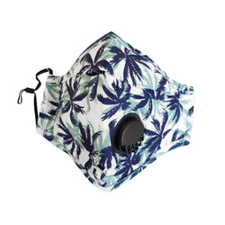 Fabric Reusable Cotton Face Mask with Valve & Filter Panel - Tropical - 1000 Things Australia