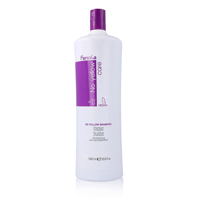 Fanola No Yellow Shampoo, 1L purple shampoo for blonde hair