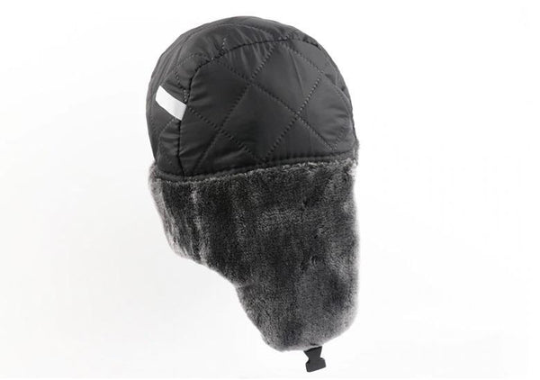Black Bomber Hat Men Women Waterproof Windproof Thermal Trapper Pilot Winter Cap - 1000 Things Australia