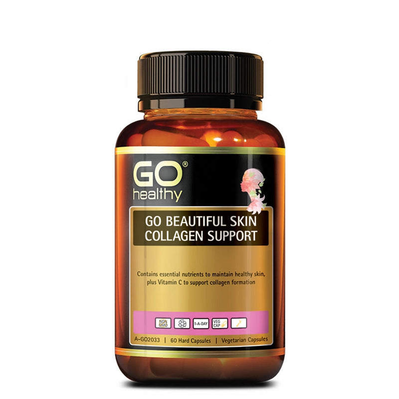 GO Healthy Beautiful Skin Collagen Support 60 Capsules Vegetarian