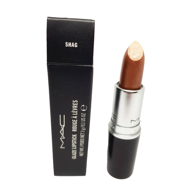 M·A·C Shag Glaze Lipstick Copper Shimmery Brown Discontinued Shade