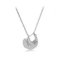 Valerie & Co. - 18K Silver Plated Sloth Animal Pendant Necklace |  1000-things-australia.