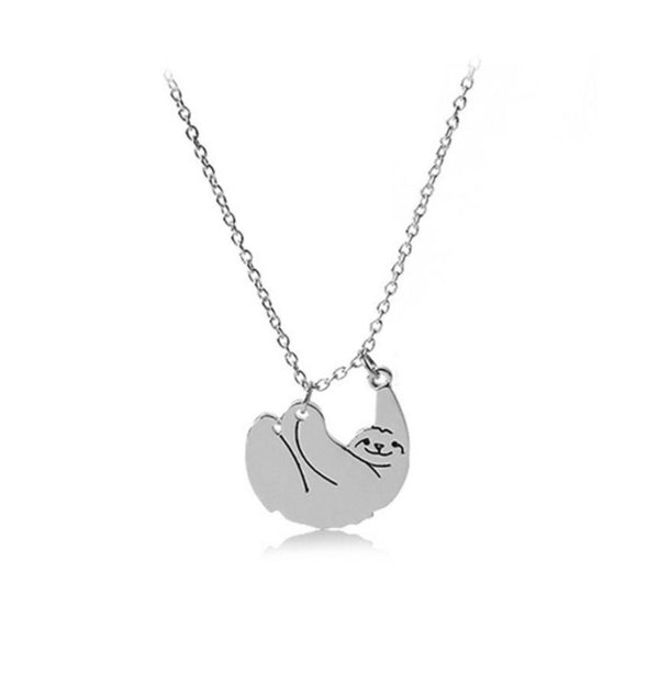 Valerie & Co. - 18K Silver Plated Sloth Animal Pendant Necklace |  1000-things-australia.