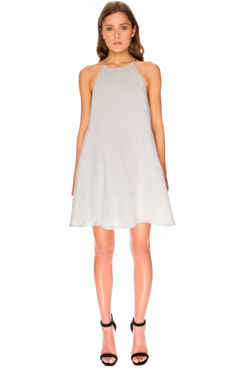 Chiq Boutique - KEEPSAKE THE LABEL With You Pale Grey A-Line Dress |  1000-things-australia.